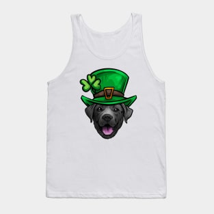 St Patricks Day Black Labrador Retriever Tank Top